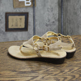 Kate Ann Womens Vintage Snake Print Thong Sandals 1674027e081957 Taupe Brown 6M
