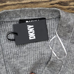 DKNY Womens Ribbed Knit Button Shrug Sweater DD2G7268 Heather Grey Gray XL