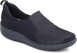 Clarks CloudSteppers Sillian Paz Slip-On Loafer Shoes Black Synthetic Nubuck 11M