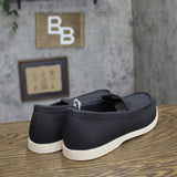 Goodfellow & Co Mens Alfred Slip On Faux Leather Sneaker Loafers Navy Blue 9