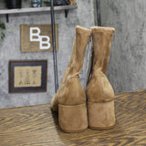 A New Day Womens Dolly Ankle Boots 88098504 Tan Brown 10M