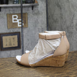 Naturalizer Areda Ankle Strap Wedge Sandals G1779S7 Vintage Mauve Pink 9W