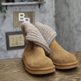 UGG Cambridge Foldover Sock Suede Boots Chestnut Tan Brown 8M