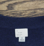 A New Day Cozy Knit Relaxed V-Neck Pullover Sweater 94331312 Navy Blue M