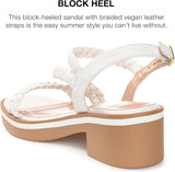 Journee Collection Women's Lightweight Block Heel Taralie Sandal White 8.5M