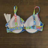 Bleu by Rod Beattie Back Convertible Bikini Swim Top White / Blue Multi 40D