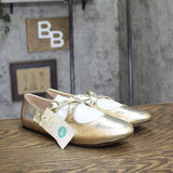 A New Day Womens Tasmin Flats Shiny 94568245 Gold Yellow 9.5M