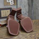 I.N.C. International Concepts Makenna Faux Leather Studded Sandals Brown 9M