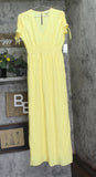 Bar III Woven Smocked-Waist Maxi Dress 100150770 Wildflower Yellow M