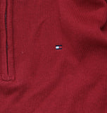Tommy Hilfiger Boys Pullover 1/4 Zip Knit Sweater Red M