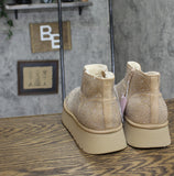 Wild Fable Womens Missy Platform Booties with Memory Foam Insole Beige Brown 10M