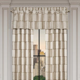 J. Queen New York Straight Valance Patterned Flax Brown 18"x88