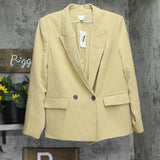 A New Day Womens Signature Crepe Slim Fit Blazer Jacket 92994547 Tan Brown L