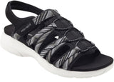 Easy Spirit Easy Dry Women's Torye8 Flat Wide Width Sandal Black Multi 9.5W