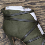 Journee Collection Womens Center Cutout Bootie Boots SAMARA Olive Green 6M