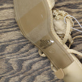 A New Day Womens Esme Floral Crochet Kitten Heels 92979007 Tan Brown 6.5M