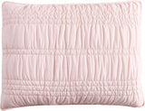 Poppy & Fritz Scrunch Stripe 2-Piece Pink Microfiber Twin Quilt Set Pink Twin