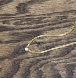 Erica Lyons Necklace with Stone Accent, Spring Ring Clasp Gold Yellow 17.5"