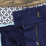British Khaki Womens Embroidered Shark Stretch Shorts 1670585bd681f3 Navy Blue 6