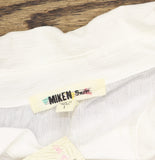 Miken Cherry Embroidered Button-Down Cover-Up Shirt I2992PUXH White Multi L
