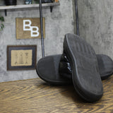 Stars Above Womens Merritt Platform Shine Scuff Slide Slippers Black L (9-10)