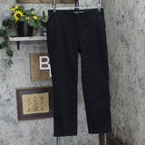 Lee Womens Regular Fit Straight Leg Mid Rise Stretch Pants Black 10