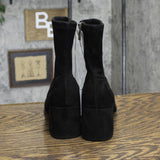 A New Day Womens Suede Block Heels Booties Boots 1669b251aab360 Black 7M