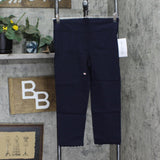 Nina Leonard Womens Pull-On Scallop-Hem Cropped Pants 660168 Navy Blue S