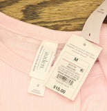 Auden Variegated Ribbed Button Down Pajama Cardigan 94629500 Pink M