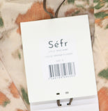 Sefr Sleeve Button Down Collar Floral Beach Camp Shirt Illusion Orange Multi S