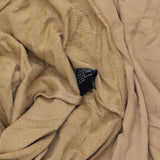 DG2 by Diane Gilman Womens Ribbed Knit Sweater and Chiffon Top Camel Brown M