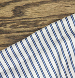 Vince Striped Square Silk Scarf SCW-11682-VNC Blue / White 31"
