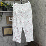 Charter Club Printed Flannel Pajama Set Delicate Cardinal White Multi 1X