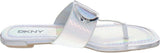 DKNY Women's Footwear Isha Flat Sandal K4169795 Silver Iridescent Halcott 8M