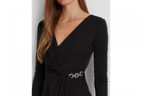 Lauren Ralph Lauren Jersey Surplice Embellished Cocktail Dress 253895556001
