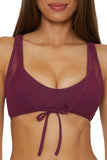Becca Womens Muse Meh Ariadne Swim Bikini Swim Top 733257 Aubergine Purple S