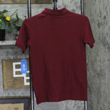 Nautica Big Boys Uniform Stretch Double Pique Polo Shirt Burgundy Red M