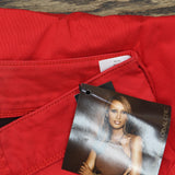 Global Chic By Iman City Chic 360 Slim Skinny Jean with Ankle Zipper Red 18W