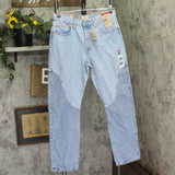 Levi's 501 Button Fly High Rise Straight Jeans 94417273 County Fair Blue 31 x 30