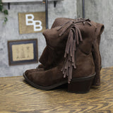 Universal Thread Patsy Tall Fringe Western Boots 94463426 Chocolate Brown 8.5M