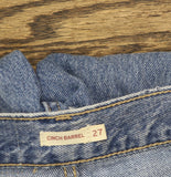 Levi's Womens Cinch Barrel Jeans Denim Zip Fly 94417206 Let Love in Blue 27X31