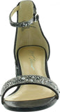 Blue By Betsey Johnson Women's Mari Heeled Sandal SB-MARI Black Shimmer 9M