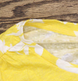 Charter Club Knit Long Sleeve Floral-Print Tie-Hem Shirt Top Primrose Yellow XL