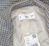 Mango Womens Double-Breasted Check Blazer Coat Jacket Charlotte Brown Multi 2XL