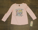 Levi's Little Girls Long Sleeve Shirt Top 31N489F Crystal Rose Pink 6