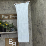 Style & Co. Womens Solid Cable Knit Scarf Long SC9542505 Light Blue