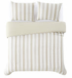 Truly Soft Aiden Stripe Duvet Set Polyester 3-Piece Beige Brown Stripe King