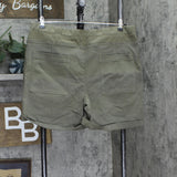 NYDJ Womens Petite Drawstring Cargo Shorts PMST8169-313 Most Green 14P