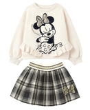 Disney Girls Plaid Skirt with Elastic Waistband RYMS741 Black Multi 6