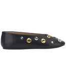 INC International Concepts Womens Rachany Hardware Flats Black Smooth 8M
